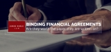 Binding Financial Agreement: Are they worth the paper they are written on?