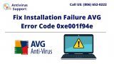How to Fix Installation Failure AVG Error Code 0xe001f94e